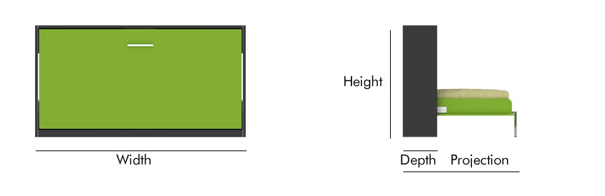 murphy bed spring box kit dimension img