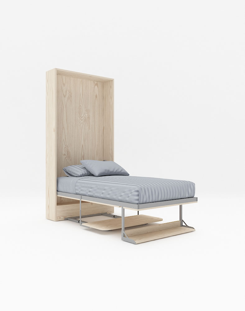 twin wall bed with desk mechanism thumb-003