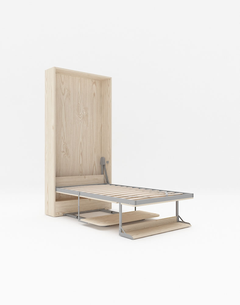 twin wall bed with desk mechanism thumb-004